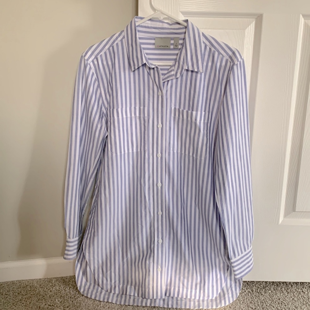 Athleta Stripe Weekender Shirt - NWT!! - Size: Small